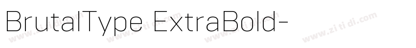 BrutalType ExtraBold字体转换